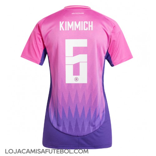 Camisa de Futebol Alemanha Joshua Kimmich #6 Equipamento Secundário Mulheres Europeu 2024 Manga Curta